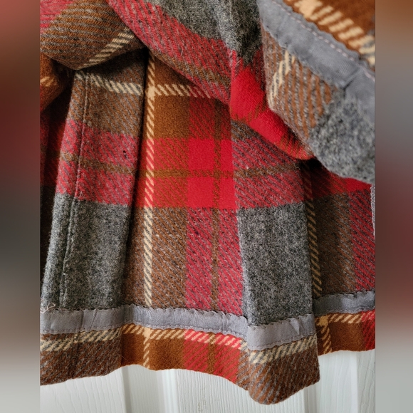 Vtg 60s Pleated Wool Skirt Academia Plaid School Girl Punk Women Juniors Small - Picture 6 of 8